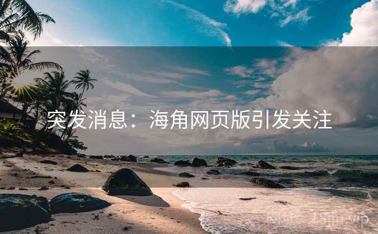 突发消息：海角网页版引发关注