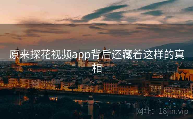 原来探花视频app背后还藏着这样的真相