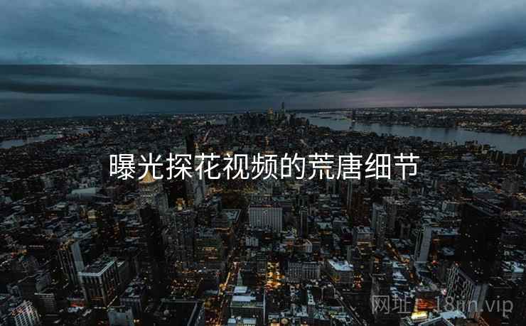 曝光探花视频的荒唐细节