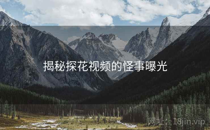 揭秘探花视频的怪事曝光